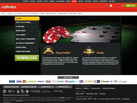 Enjoy Online Poker Games with Ladbrokes .